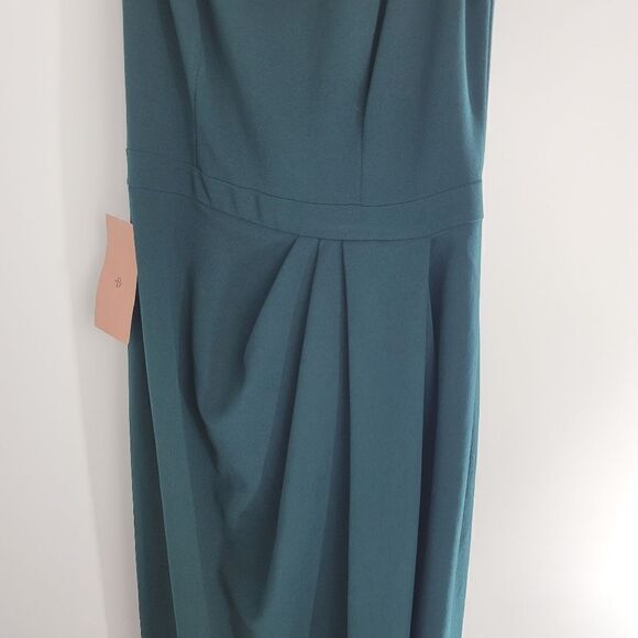 Bhldn crepe green Thompson dress - Picture 6 of 9